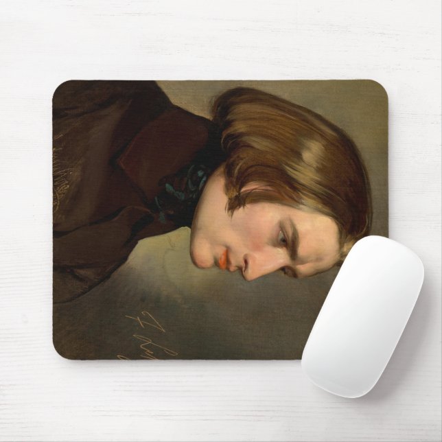Portrait of the Composer Franz Liszt, 1838 Mouse Mat (With Mouse)