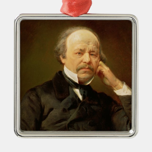 Portrait of the Composer Metal Tree Decoration (Front)