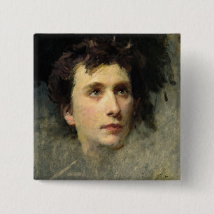 Portrait of the composer Pyotr Ilyich 15 Cm Square Badge