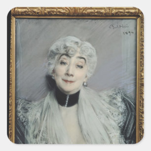 Portrait of the Countess de Martel de Janville Square Sticker