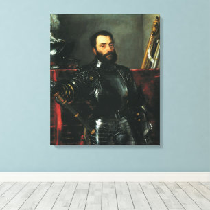 Portrait of the Duke of Urbino by Titian Canvas Print