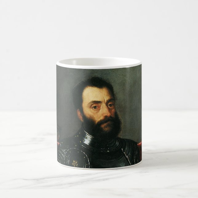 Portrait of the Duke of Urbino by Titian Coffee Mug (Center)