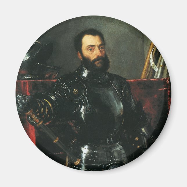 Portrait of the Duke of Urbino by Titian Magnet (Front)