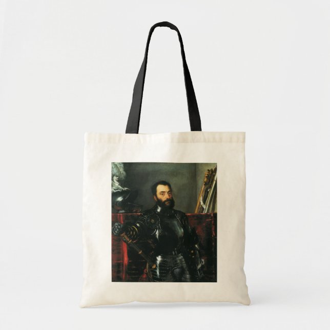 Portrait of the Duke of Urbino by Titian Tote Bag (Front)