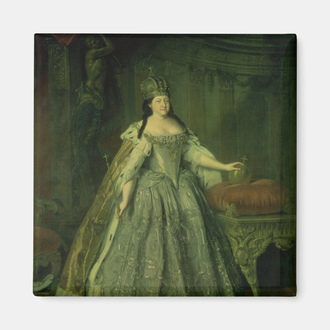 Portrait of the Empress Anna Ivanovna  1730 Magnet (Front)