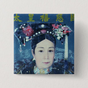 Portrait of the Empress Dowager Cixi 15 Cm Square Badge