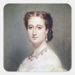 Portrait of the Empress Eugenie Square Sticker