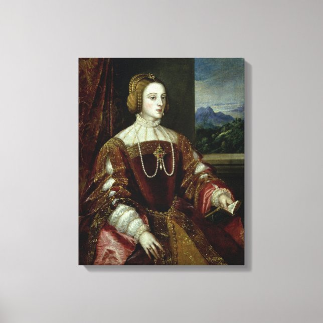 Portrait of the Empress Isabella of Portugal Canvas Print (Front)
