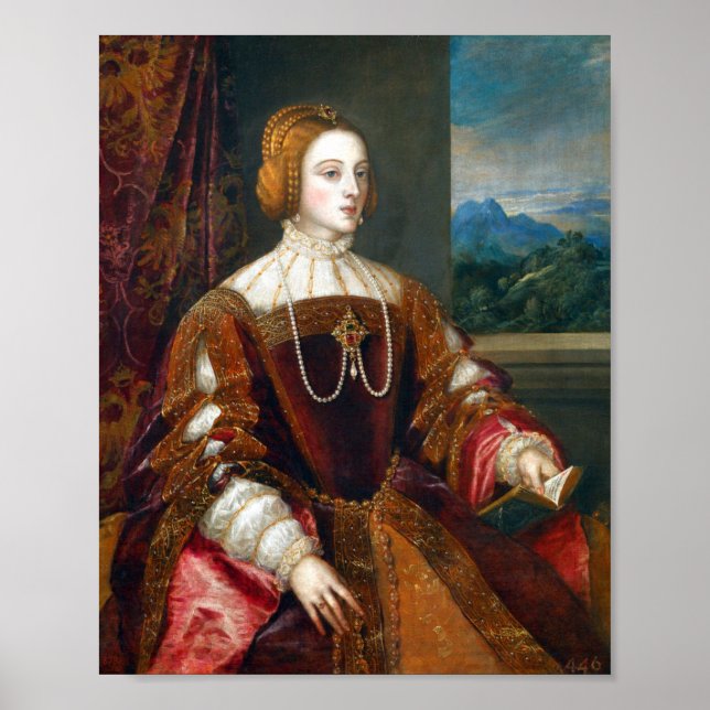 Portrait Of The Empress Isabella Of Portugal Poster (Front)