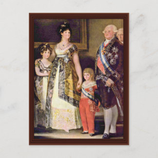 Portrait Of The Family Of Charles Iv Detail Postcard