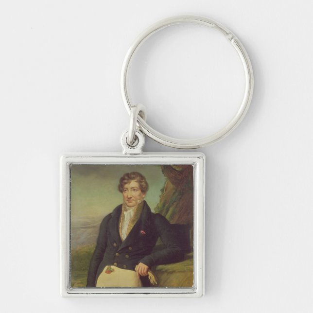 Portrait of the French Zoologist Key Ring (Front)