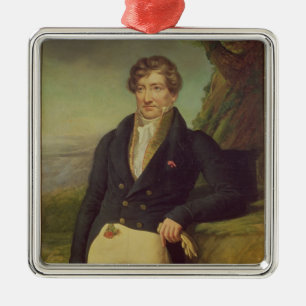 Portrait of the French Zoologist Metal Tree Decoration