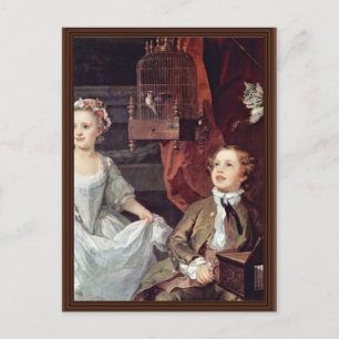 Portrait Of The Graham Children Detail By Hogarth Postcard