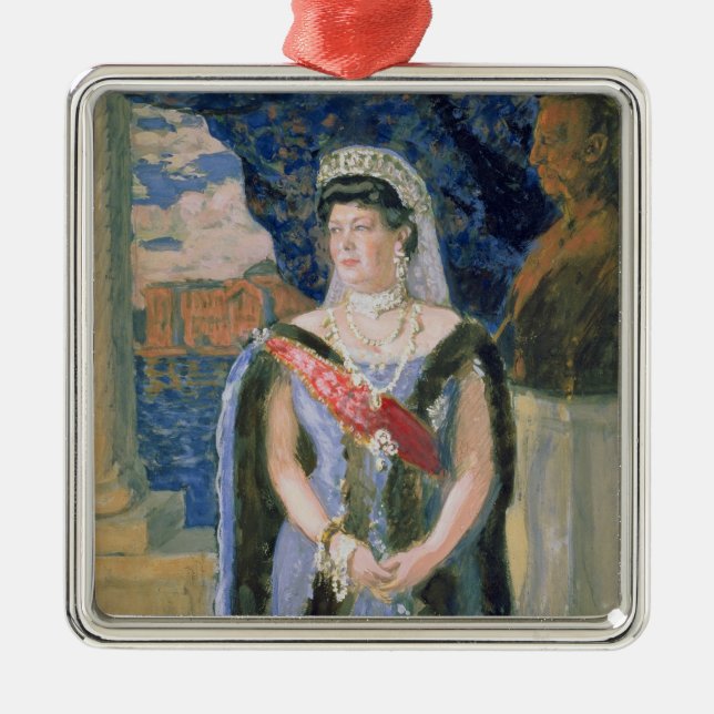 Portrait of the Grand Duchess Maria Pavlovna Metal Tree Decoration (Front)
