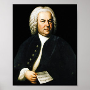 Portrait of the great composer Bach Poster