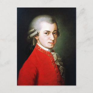 Portrait of the great composer Mozart  Postcard