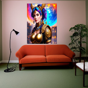 Portrait of the Greek Goddess Nemesis   AI Art  Poster