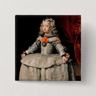 Portrait of the Infanta Margarita Aged Five 15 Cm Square Badge