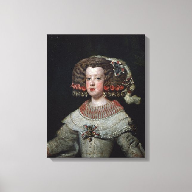 Portrait of the Infanta Maria Teresa (1638-83) fut Canvas Print (Front)