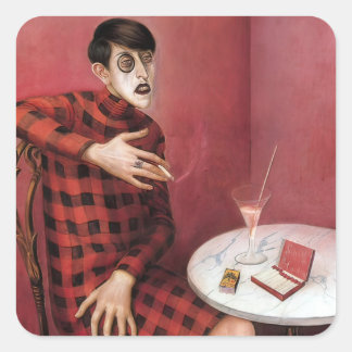 Portrait of the Journalist Sylvia Von Harden Otto Square Sticker