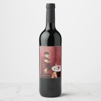 Portrait of the Journalist Sylvia Von Harden Otto  Wine Label