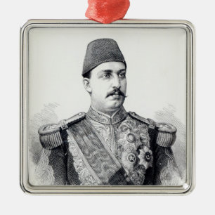 Portrait of The Khedive Tawfig Metal Tree Decoration