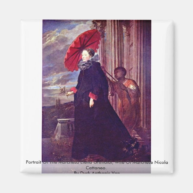 Portrait Of The Marchesa Elena Grimaldi Magnet (Front)