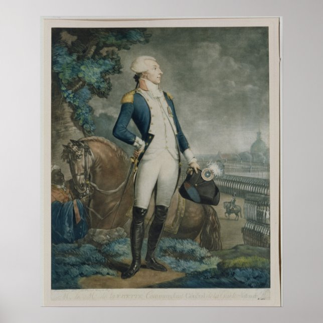 Portrait of the Marquis de La Fayette Poster (Front)
