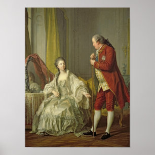 Portrait of the Marquis de Marigny and his Poster