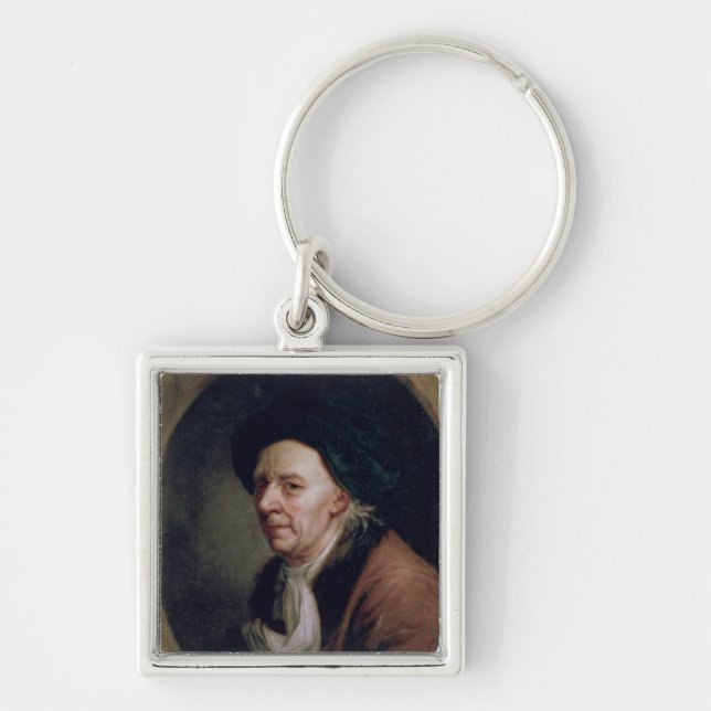 Portrait of the Mathematician Leonard Euler Key Ring (Front)