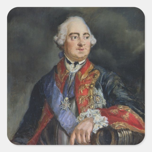 Portrait of the Mathematician Leonhard Euler Square Sticker (Front)