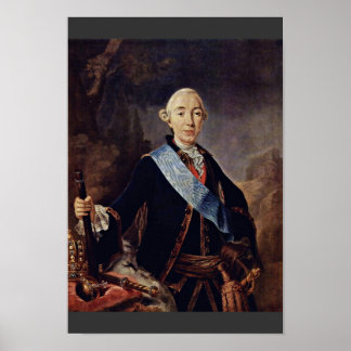 Portrait Of The Russian Emperor Peter Iii. By Pfan Poster