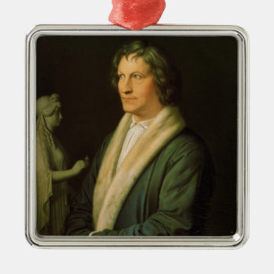 Portrait of the sculptor Bertel Thorvaldsen Metal Tree Decoration