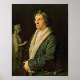 Portrait of the sculptor Bertel Thorvaldsen Poster