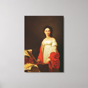 Portrait of the singer Anna Borunova, 1821 Canvas Print