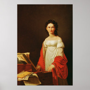 Portrait of the singer Anna Borunova, 1821 Poster