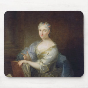 Portrait of the singer Marie-Louise Desmatins Mouse Mat