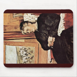 Portrait Of The Third Wife By Fattori Giovanni Mouse Mat