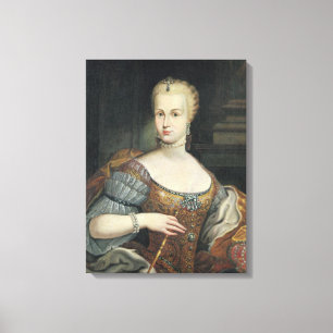 Portrait of the Wife of Pietro Leopoldo di Lorena, Canvas Print