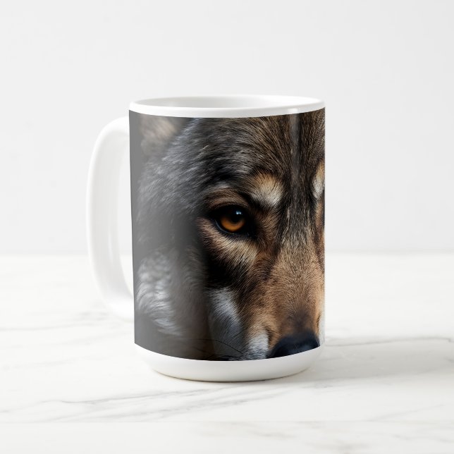 Portrait of the wolf coffee mug (Front Left)