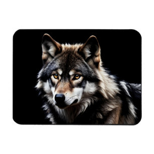 Portrait of the wolf magnet
