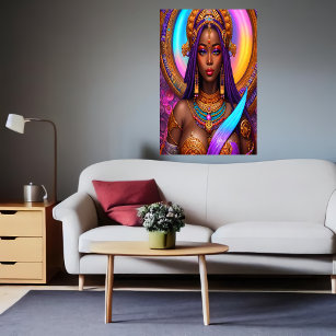 Portrait of the Yoruba Goddess Yewa   AI Art Poster