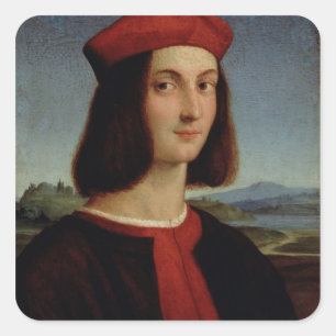 Portrait of the Young Pietro Bembo, 1504-6 Square Sticker