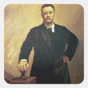 Portrait of Theodore Roosevelt Square Sticker