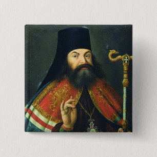 Portrait of Theofan Prokopovich 15 Cm Square Badge