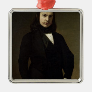 Portrait of Theophile Gautier , 1839 Metal Tree Decoration