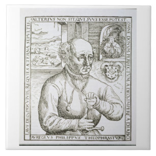 Portrait of Theothrastus Paracelsus (1493-1541), c Tile