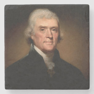 Portrait of Thomas Jefferson (by Rembrandt Peale) Stone Coaster