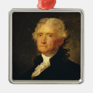 Portrait of Thomas Jefferson Metal Tree Decoration