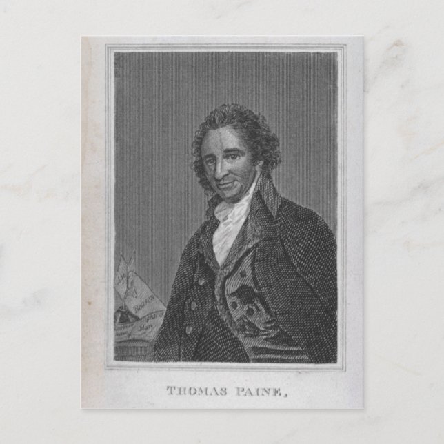 Portrait of Thomas Paine  from Volume I Postcard (Front)